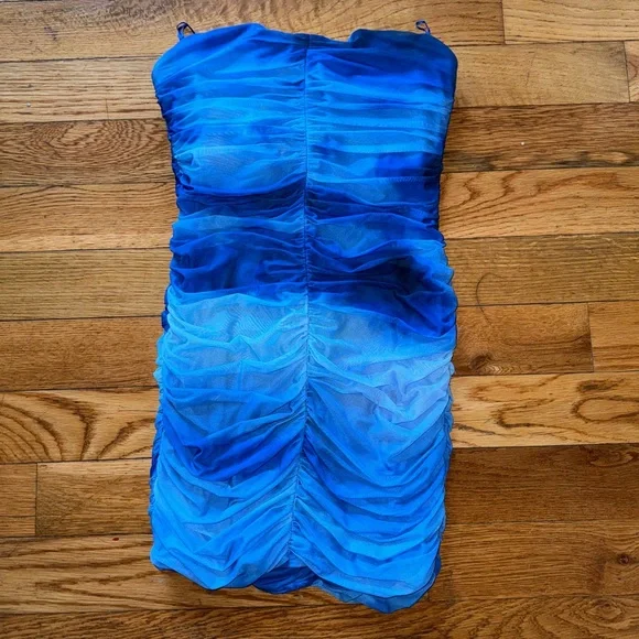 ZARA SHORT PRINTED TULLE DRESS - Picture 1 of 5